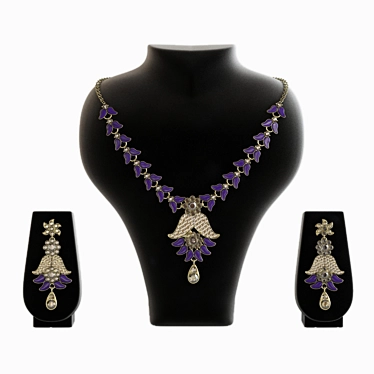 Elegant Alloy Jewel Set 3D model image 1 