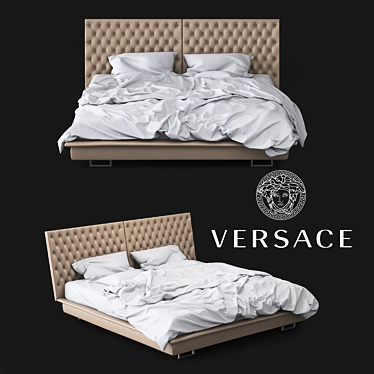 Luxury Italian Versace Home Spencer Bed 3D model image 1 