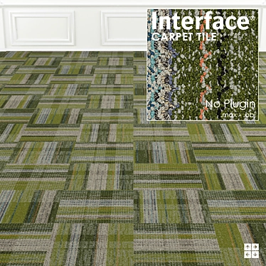 Kiwi Line Summer House Carpet Tile 3D model image 1 