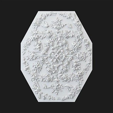 Gypsum Bladed Rosette 3D model image 1 