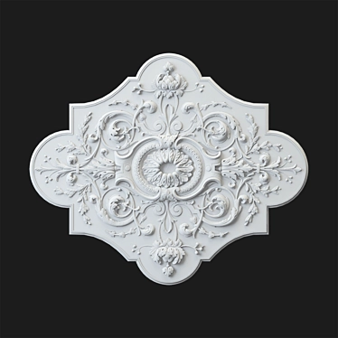 Gypsum Rosette - Decorative Accent 3D model image 1 