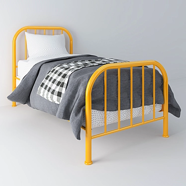 Industrial Yellow Hamilton Bed 3D model image 1 