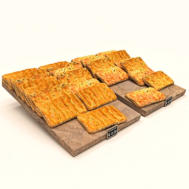 Delicious Focaccia Flat Bread 3D model image 1 