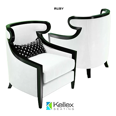 Elegant Ruby Seating: Perfect Harmony 3D model image 1 