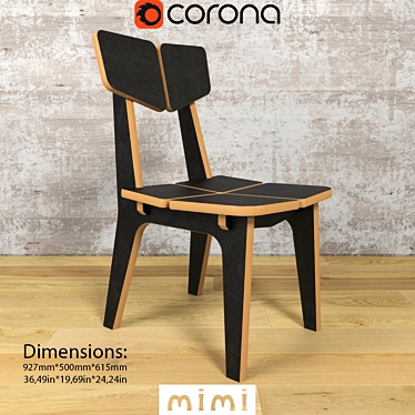 Modern Domino Big Chair Set 3D model image 1 