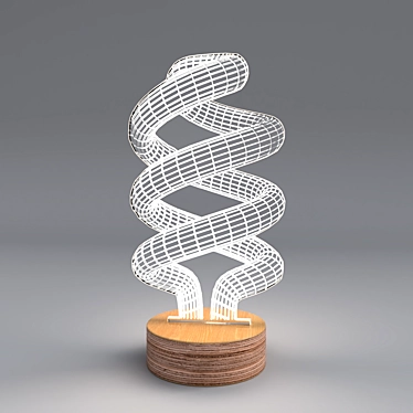 Spiral Illumination: Sleek and Stylish 3D model image 1 