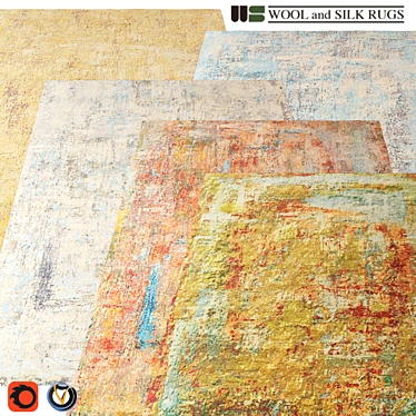 Title: Wool&Silk Soho Carpet - 2000x2500, 5 Colors 3D model image 1 