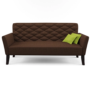 Cozy Padded Backrest Sofa 3D model image 1 