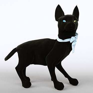 Title: Lucky Charm: Sphinx Cat 3D model image 1 