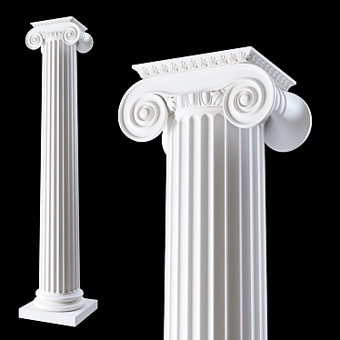 Ionic Column Sculpture: Elegant Design 3D model image 1 