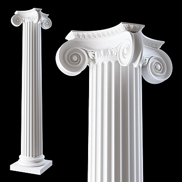 Ionic Column: Classic Elegance for Any Space 3D model image 1 