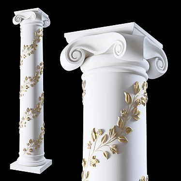 Elegant Ionic Column 3D model image 1 