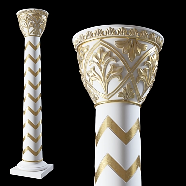 Luxurious Eastern Column 3D model image 1 