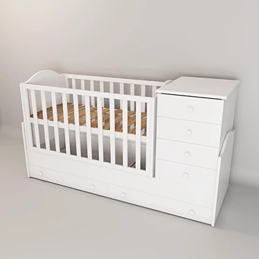 Dreamland Baby Crib 3D model image 1 