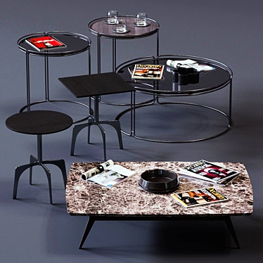 Ditre Italia Coffee Tables Set 3D model image 1 