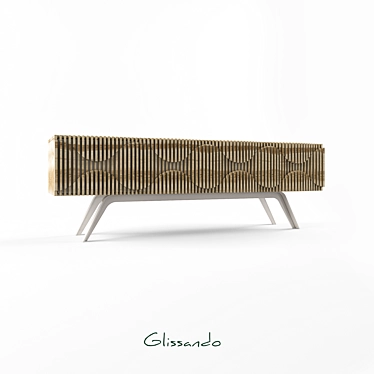 Sleek Glissando Credenza: Functional Elegance 3D model image 1 