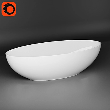 Artificial Marble Bath: Elegant and Durable 3D model image 1 