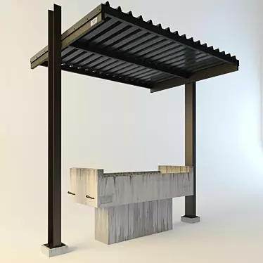 Title: Portable Vandal-Proof BBQ Mangal 3D model image 1 