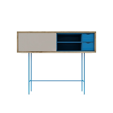 Sleek Aura High Sideboard 3D model image 1 