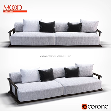 Icaro Sofa: Elegant, Modern Design 3D model image 1 