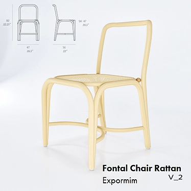 Elegant Fontal Chair by Expormim 3D model image 1 