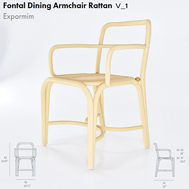 Fontal dining armchair rattan v1