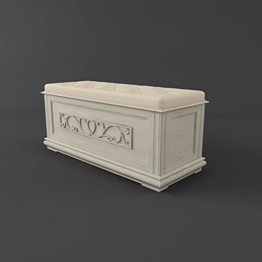 Versatile Storage Ottoman 3D model image 1 