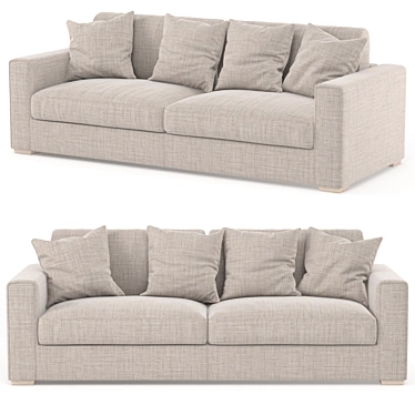 Swan Harvard Sofa: Elegant and Versatile 3D model image 1 