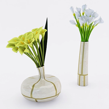 Arteriors Venus Vase Duo 3D model image 1 