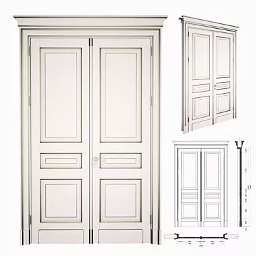 Classic Double Door + 2D DWG File