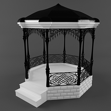 Elegant Rotunda Alcove: Perfect Outdoor Retreat 3D model image 1 