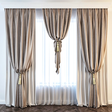 Elegant Drapes: Transform Your Space 3D model image 1 