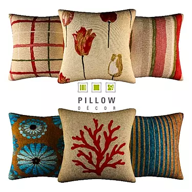 Cozy Comfort 12-Piece Pillow Set 3D model image 1 