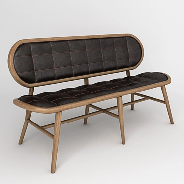 Elegant Bernardes Cushion Bench 3D model image 1 