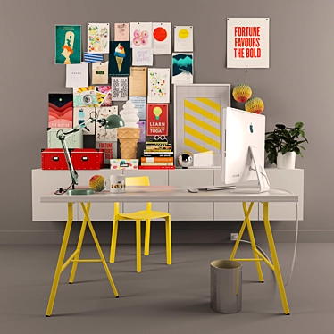 The Boss Set - Stylish Office Decor 3D model image 1 