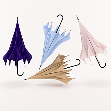 Rainy Day Essential: Stylish Umbrellas 3D model image 1 