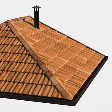 Authentic French Tile Roof 3D model image 1 