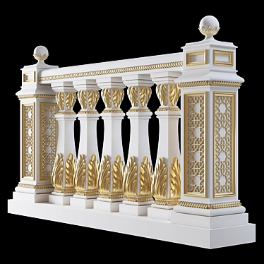 Oriental Style Baluster: CNC-ready Design 3D model image 1 