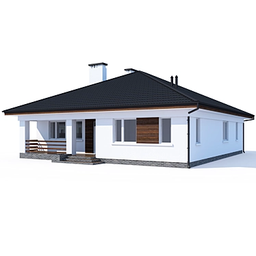 Modern Private House V8 3D model image 1 