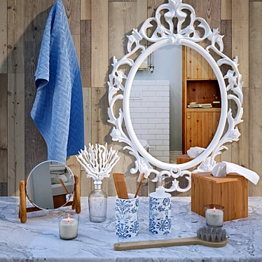 Zara Home Bathroom Decor Set 3D model image 1 
