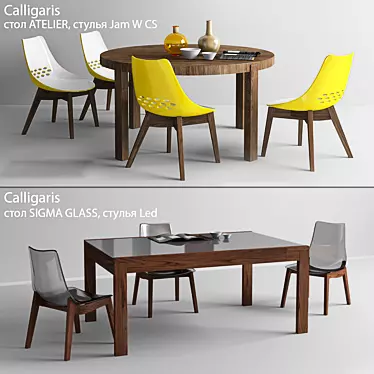 Calligaris tables and chairs