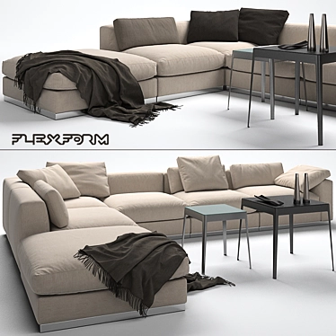 Elegant Beauty: Flexform Sofa 3D model image 1 