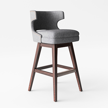 Contemporary Swivel Bar Stool 3D model image 1 