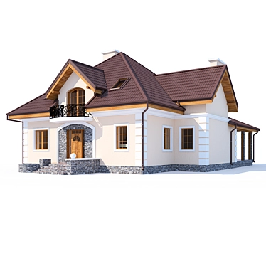 Modern Private Home V16 3D model image 1 
