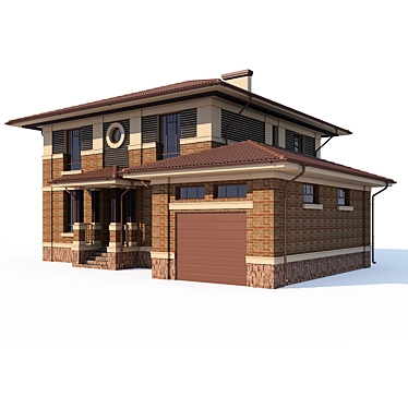 Modern Private House Project 3D model image 1 