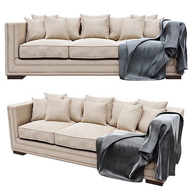 Elegant Toulouse Sofa by Dantone 3D model image 1 