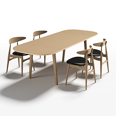 Danish Design Delight: Carl Hansen CH006-CH33 3D model image 1 