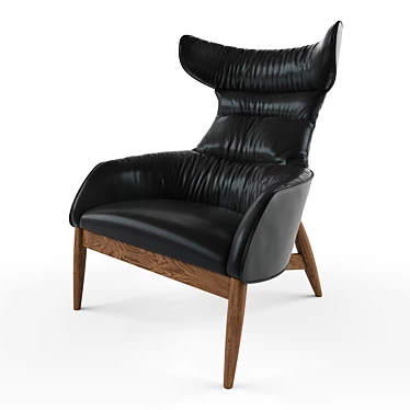 Ritzwell Beatrih Leather Armchair: Chic and Elegant 3D model image 1 