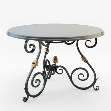 Elegant Wrought Iron Table | Ralph Lauren Home 3D model image 1 