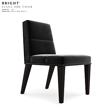 Vibrant Elana Side Chair: Modern Elegance for Any Space 3D model image 1 